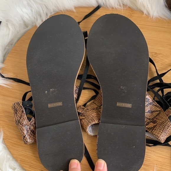 Free People x Faryl Robin Snake Maddox Gladiator Vegan Leather Lace Up Sandals - Picture 7 of 9